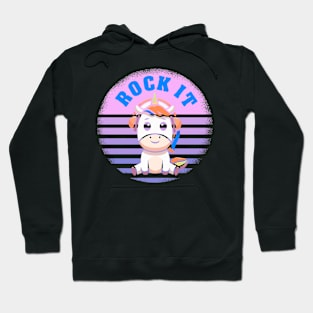 Unicorn Rock IT Retro Hoodie